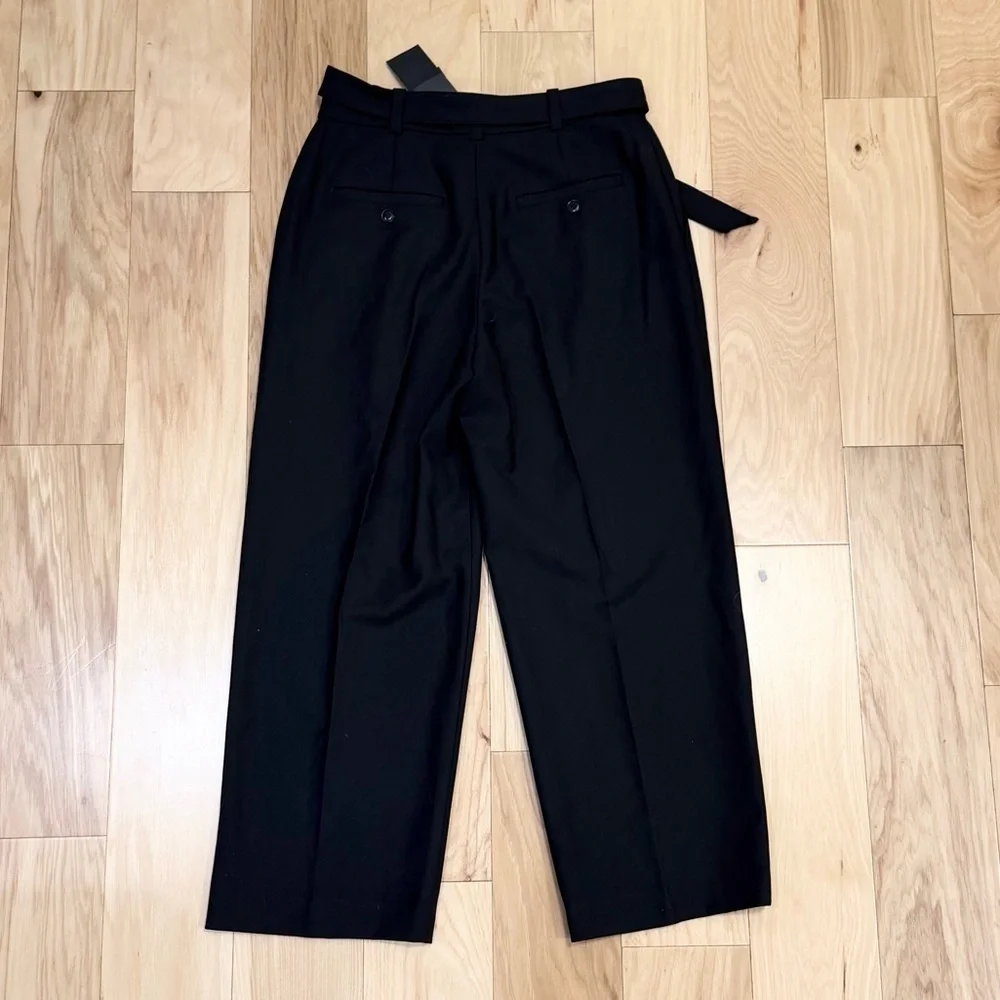 NWT Club Monaco Women’s Heemi Wool Blend Belted Trousers_2
